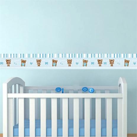 Adesivo de Parede Faixa Decorativa Para Quarto Infantil Ursinho Azul - Decore fácil Menor preço em Adesivo de Parede Faixa Decorativa Para Quarto Infantil Ursinho Azul - Decore fácil