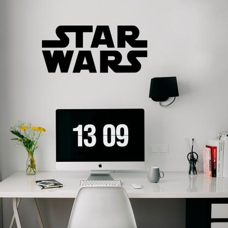 Adesivo de Parede Logo Star Wars Preto - Kanto store Menor preço em Adesivo de Parede Logo Star Wars Preto - Kanto store