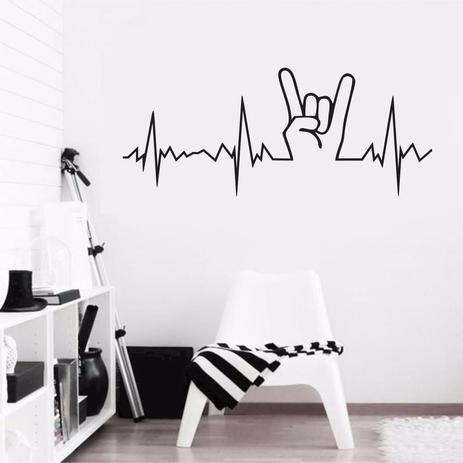 Adesivo De Parede Quarto Sala Rock N Roll Musica Senhorita Decor Adesivo De Parede Magazine Luiza