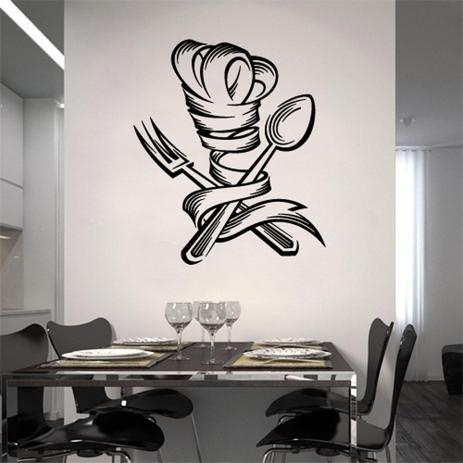Adesivo Decorativo de Cozinha - Toque Blanc e Talheres - 003czm - Allodi é boa?