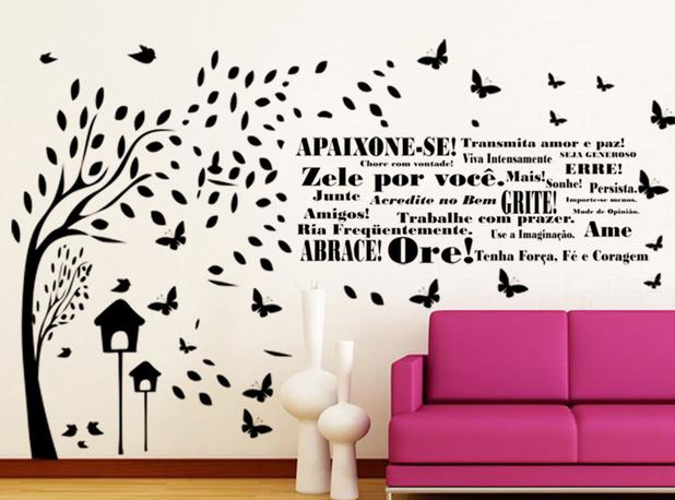 Adesivo Decorativo De Parede Arvore Com Frase Decoracao Apaixone Amor Palavras Motivacional Gaudesivos Adesivo De Parede Magazine Luiza