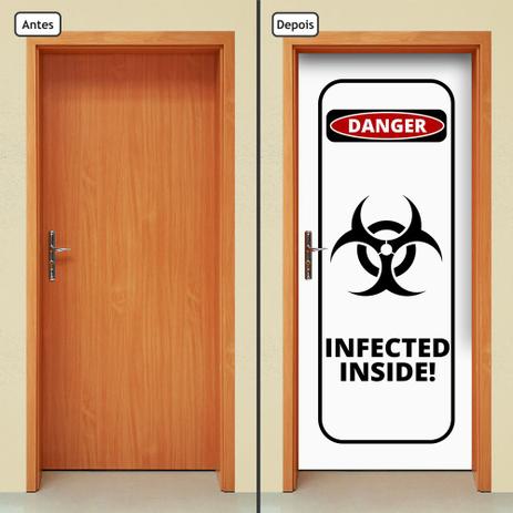 Adesivo Decorativo de Porta - Placa Infectado - 284cnpt - Allodi Menor preço em Adesivo Decorativo de Porta - Placa Infectado - 284cnpt - Allodi
