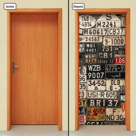 Adesivo Decorativo de Porta - Placas de Carro - 566cnpt - Allodi Menor preço em Adesivo Decorativo de Porta - Placas de Carro - 566cnpt - Allodi
