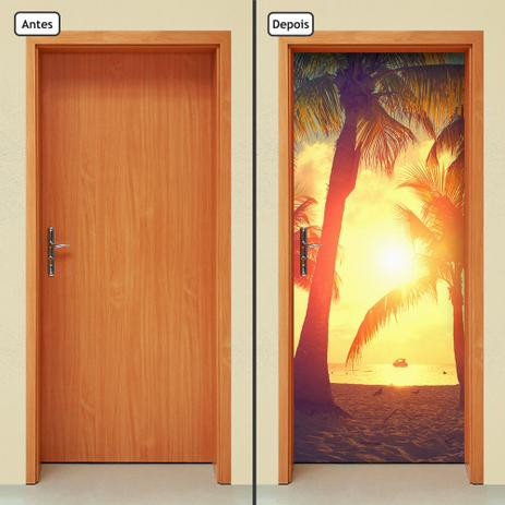 Adesivo Decorativo de Porta - Pôr do sol - Praia - 1971cnpt - Allodi Menor preço em Adesivo Decorativo de Porta - Pôr do sol - Praia - 1971cnpt - Allodi
