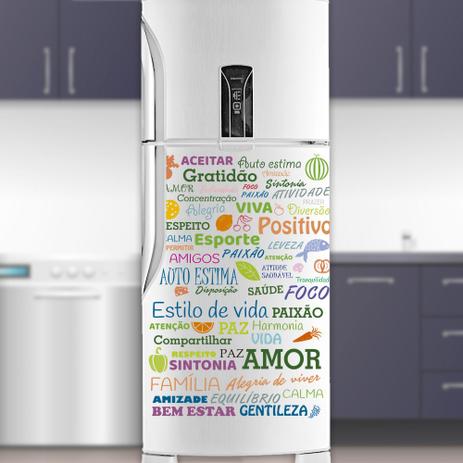 Adesivo Decorativo Geladeira Grd - 1,20 x 0,80 - Frases - Duhelu visual é boa?