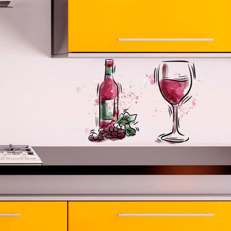 Adesivo Decorativo Gourmet Grd - 1,20 x 0,80 - Vinho - Duhelu Menor preço em Adesivo Decorativo Gourmet Grd - 1,20 x 0,80 - Vinho - Duhelu