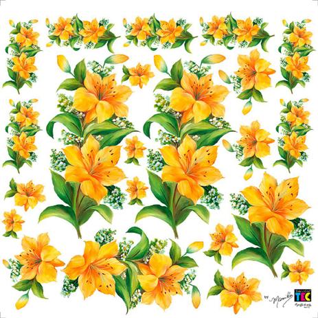 Adesivo Decorativo Lírios TDM-06 - Toke e Crie by Mamiko Menor preço em Adesivo Decorativo Lírios TDM-06 - Toke e Crie by Mamiko