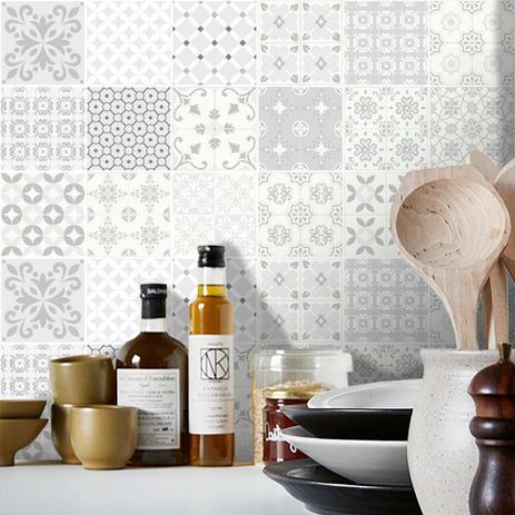 Adesivo Destacável Azulejo para Cozinha Aveiro Cinza Claro - Tacolado Menor preço em Adesivo Destacável Azulejo para Cozinha Aveiro Cinza Claro - Tacolado