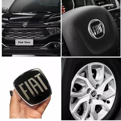 Adesivo Emblemas Fiat Toro Black Diant Volante Roda Resinado - Sportinox Menor preço em Adesivo Emblemas Fiat Toro Black Diant Volante Roda Resinado - Sportinox