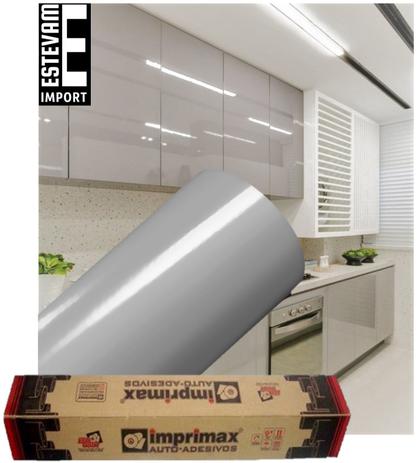 Adesivo Envelopar Armario Cozinha 50cm X 2m CINZA CLARO - Imprimax Menor preço em Adesivo Envelopar Armario Cozinha 50cm X 2m CINZA CLARO - Imprimax