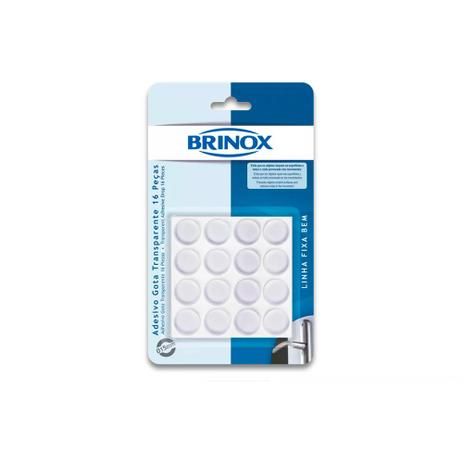 Adesivo Gota Transparente 16 Peças 1,5 cm - Brinox Menor preço em Adesivo Gota Transparente 16 Peças 1,5 cm - Brinox