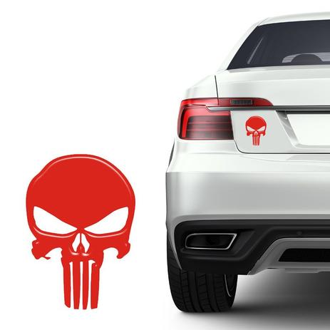 Adesivo Grande Caveira O Justiceiro Resinado Refletivo Carro - Sportinox Menor preço em Adesivo Grande Caveira O Justiceiro Resinado Refletivo Carro - Sportinox