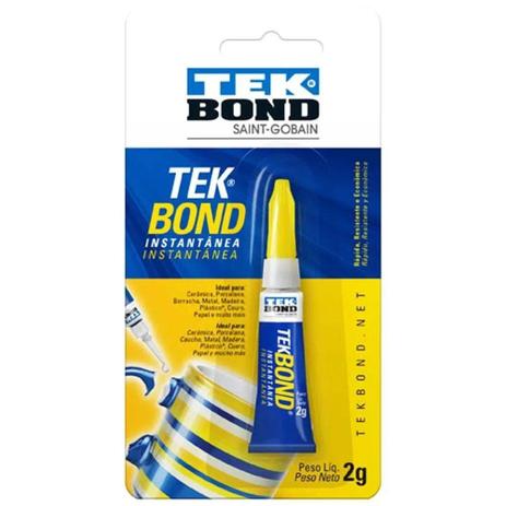 Adesivo Instantaneo Super Cola 2g - Tekbond - Tek Bond Menor preço em Adesivo Instantaneo Super Cola 2g - Tekbond - Tek Bond