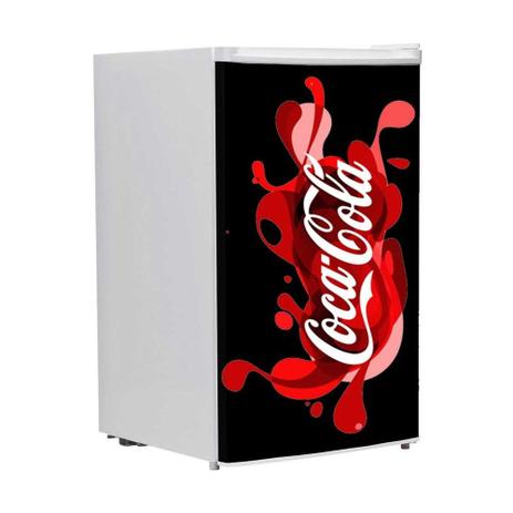 Adesivo Para Envelopamento De Frigobar Coca Cola Logo Splash Fundo Preto Porta 90 X 60 cm - Sunset adesivos Menor preço em Adesivo Para Envelopamento De Frigobar Coca Cola Logo Splash Fundo Preto Porta 90 X 60 cm - Sunset adesivos