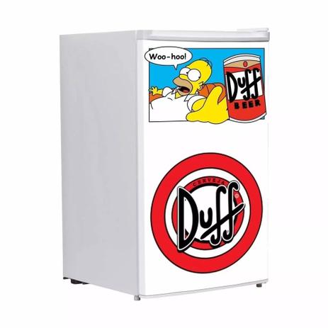 Menor preço em Adesivo Para Envelopamento De Frigobar Homer Duff Logo Woo Hoo Porta 90 X 60 cm - Sunset adesivos