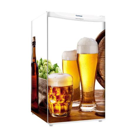 Adesivo Para Frigobar Copos De Cerveja E Barril Fundo Branco Porta 90 X 60 cm - Sunset Adesivos Menor preço em Adesivo Para Frigobar Copos De Cerveja E Barril Fundo Branco Porta 90 X 60 cm - Sunset Adesivos