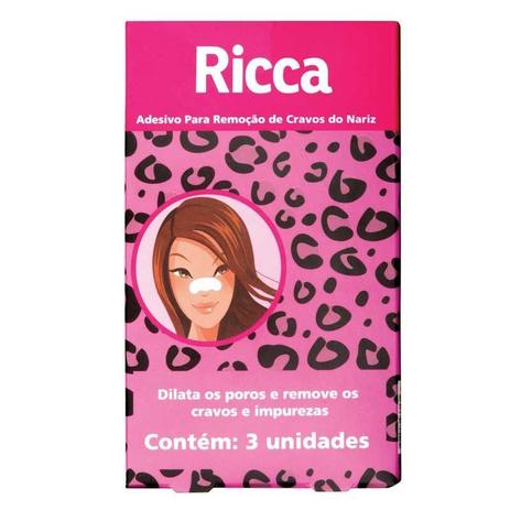Adesivo Para Remoção De Cravos Do Nariz Ricca Com 3 Unidades - 3717 Menor preço em Adesivo Para Remoção De Cravos Do Nariz Ricca Com 3 Unidades - 3717
