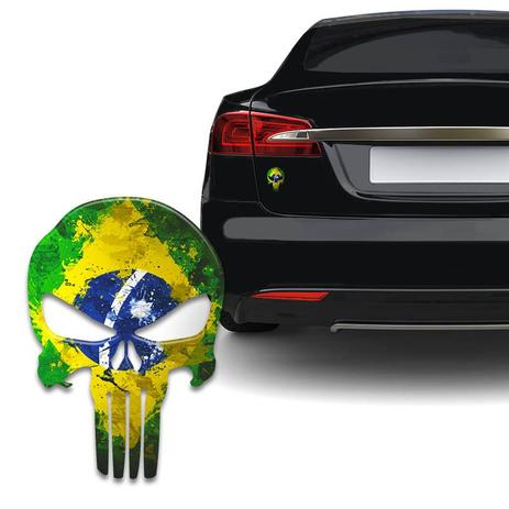 Adesivo Resinado Caveira O Justiceiro Brasil Envelhecido - Sportinox Menor preço em Adesivo Resinado Caveira O Justiceiro Brasil Envelhecido - Sportinox
