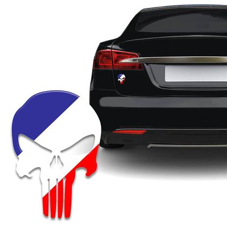 Adesivo Resinado Caveira O Justiceiro França Carro Moto - Sportinox Menor preço em Adesivo Resinado Caveira O Justiceiro França Carro Moto - Sportinox