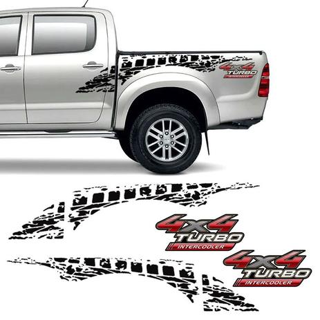 Menor preço em Adesivos Hilux 2009/12 4x4 Turbo Intercooler + Faixa Preta - Sportinox