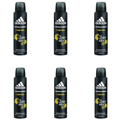 Adidas Control Masculino Desodorante Aerosol 150ml (Kit C/06) Menor preço em Adidas Control Masculino Desodorante Aerosol 150ml (Kit C/06)