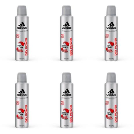 Adidas Dry Power Desodorante Aerosol Masculino 150ml (Kit C/06) Menor preço em Adidas Dry Power Desodorante Aerosol Masculino 150ml (Kit C/06)
