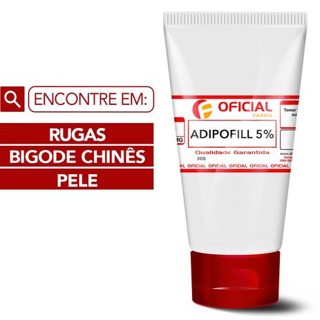 Adipofill 5 30g - Elimina rugas e o bigode chinês - Oficialfarma Menor preço em Adipofill 5 30g - Elimina rugas e o bigode chinês - Oficialfarma