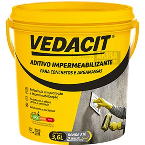 Aditivo Impermeabilizante Vedacit 3,6l Concreto Argamassa - OTTO BAUMGART Menor preço em Aditivo Impermeabilizante Vedacit 3,6l Concreto Argamassa - OTTO BAUMGART