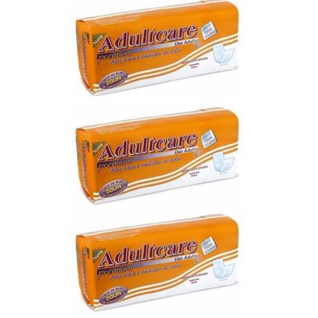 Adultcare Premium Absorvente Geriátrico C/20 (Kit C/03) Menor preço em Adultcare Premium Absorvente Geriátrico C/20 (Kit C/03)