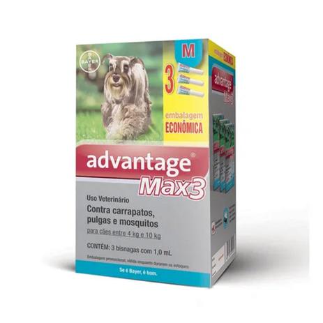 Advantage Max3 Cães 4 A 10kg Combo 3 Pipetas - Bayer é boa?