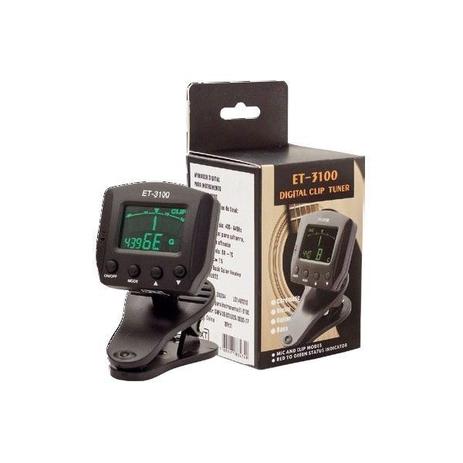 Afinador Digital Para Instrumentos Et-3100 Cromático Baixo, Guitarra, Violão - Vinik Menor preço em Afinador Digital Para Instrumentos Et-3100 Cromático Baixo, Guitarra, Violão - Vinik