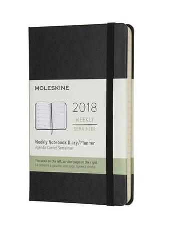 Agenda de Bolso 2018 - Semanal de 12 Meses - Preta - Moleskine brasil Menor preço em Agenda de Bolso 2018 - Semanal de 12 Meses - Preta - Moleskine brasil