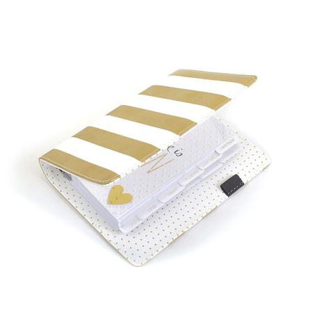 Agenda Organizadora American Crafts WER043 20,5x15cm Capa de Couro Listras Dourado é boa?