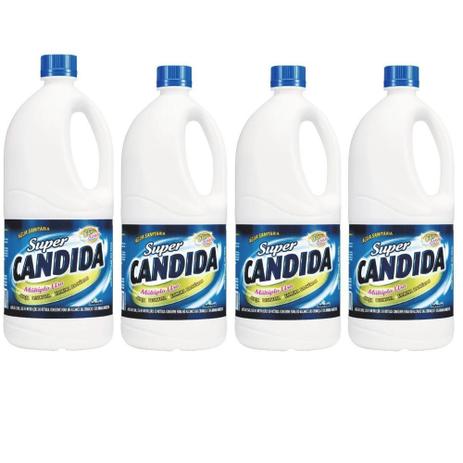 Água Sanitária Super Cândida 2 Litros - Combo 04 Unidades - Candida Menor preço em Água Sanitária Super Cândida 2 Litros - Combo 04 Unidades - Candida