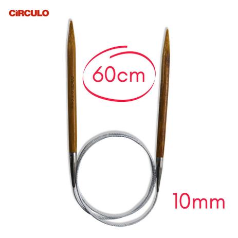 Agulha De Tricô Circular Bambu 60cm Círculo - 10mm - Círculo S/A -