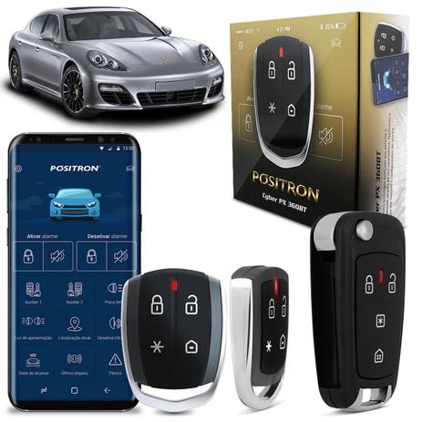 Alarme Pósitron Cyber PX360BT Universal Bluetooth + Chave Canivete Pósitron PX80 Controle de Alarme - Positron Menor preço em Alarme Pósitron Cyber PX360BT Universal Bluetooth + Chave Canivete Pósitron PX80 Controle de Alarme - Positron