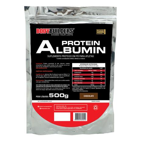 Albumin Protein 500g Refil Chocolate - Bodybuilders Menor preço em Albumin Protein 500g Refil Chocolate - Bodybuilders