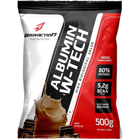 Albumin W-Tech 500g - Body Action Menor preço em Albumin W-Tech 500g - Body Action