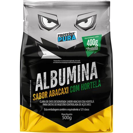Albumina (500g) sabor abacaxi com hortelã - proteína pura - Proteina pura Menor preço em Albumina (500g) sabor abacaxi com hortelã - proteína pura - Proteina pura