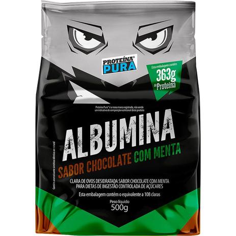Albumina (500g) sabor chocolate com menta - proteína pura - Proteina pura Menor preço em Albumina (500g) sabor chocolate com menta - proteína pura - Proteina pura