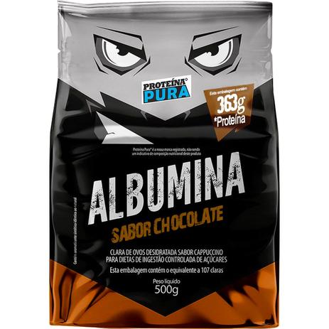 Albumina (500g) sabor chocolate - proteína pura - Proteina pura Menor preço em Albumina (500g) sabor chocolate - proteína pura - Proteina pura