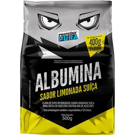 Albumina (500g) sabor limonada suíça - proteína pura - Proteina pura Menor preço em Albumina (500g) sabor limonada suíça - proteína pura - Proteina pura