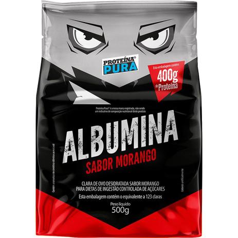 Albumina (500g) sabor morango - proteína pura - Proteina pura é boa?