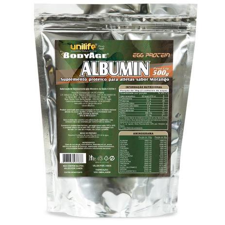 Albumina Egg Protein Morango 500g Unilife Menor preço em Albumina Egg Protein Morango 500g Unilife