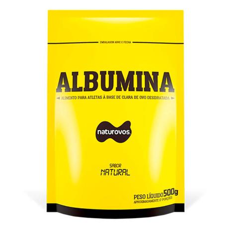 Albumina Naturovos 500g Natural Menor preço em Albumina Naturovos 500g Natural