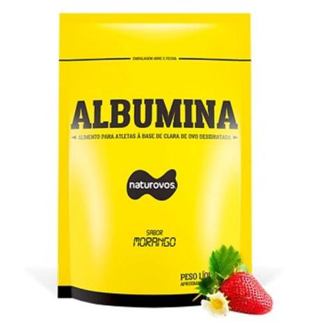 Albumina Naturovos - Morango Menor preço em Albumina Naturovos - Morango