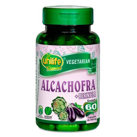 Alcachofra com Berinjela (400mg) 60 Cápsulas Vegetarianas- Unilife Menor preço em Alcachofra com Berinjela (400mg) 60 Cápsulas Vegetarianas- Unilife