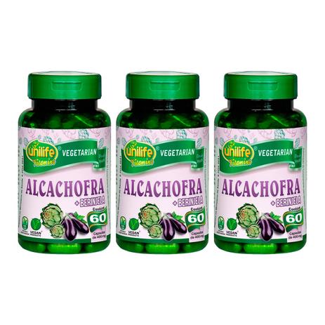 Alcachofra Com Berinjela 60 Cápsulas 400mg Unilife - Kit Com 3 Unidades - Unilife vitamins Menor preço em Alcachofra Com Berinjela 60 Cápsulas 400mg Unilife - Kit Com 3 Unidades - Unilife vitamins