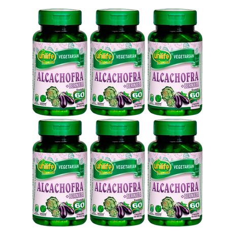 Alcachofra Com Berinjela 60 Cápsulas 400mg Unilife - Kit Com 6 Unidades - Unilife vitamins Menor preço em Alcachofra Com Berinjela 60 Cápsulas 400mg Unilife - Kit Com 6 Unidades - Unilife vitamins