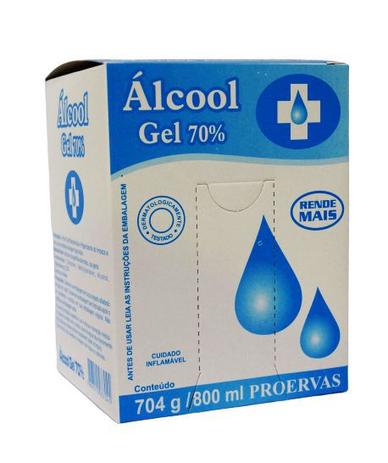 Álcool gel 70% - ( refil 800ml ) - Proervas Menor preço em Álcool gel 70% - ( refil 800ml ) - Proervas